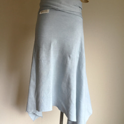 organic cotton Prana skirt　蒼色 2枚目の画像