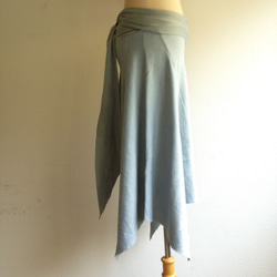 organic cotton Prana skirt　蒼色 4枚目の画像