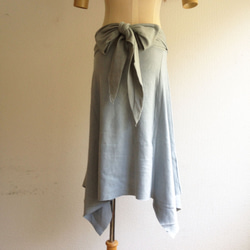 organic cotton Prana skirt　蒼色 8枚目の画像