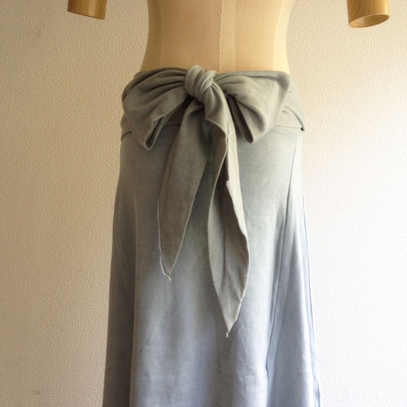 organic cotton Prana skirt　蒼色 9枚目の画像