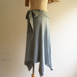 organic cotton Prana skirt　蒼色 10枚目の画像