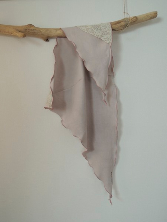 organic cotton Padma Multi Wrap with Lace 朝焼け色 2枚目の画像