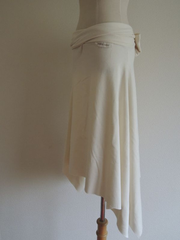 organic cotton Prana skirt　真綿色（生成り） 3枚目の画像