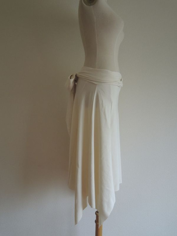 organic cotton Prana skirt　真綿色（生成り） 4枚目の画像