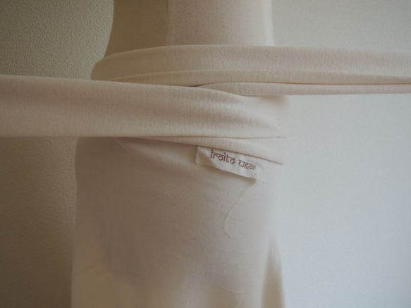 organic cotton Prana skirt　真綿色（生成り） 5枚目の画像