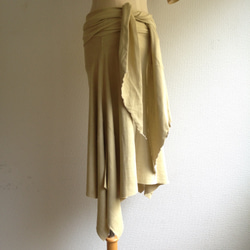 organic cotton Prana skirt　わかば色 5枚目の画像