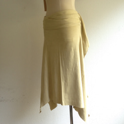 organic cotton Prana skirt　わかば色 7枚目の画像