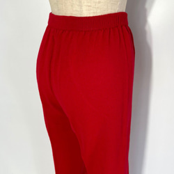 ニット スリムパンツ レッド　102 TAPERED SLACKS RED 6枚目の画像