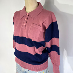 ニットポロシャツ　108 ORIGINAL POLO STRIPE 4枚目の画像