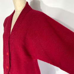 ニット カーディガン アルパカ 赤　183 ALPACA CARDIGAN （RED） 5枚目の画像