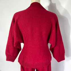 ニット カーディガン アルパカ 赤　183 ALPACA CARDIGAN （RED） 8枚目の画像