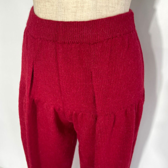 ニット アルパカ スラックス 赤　183 ALPACA  SLACKS（RED） 5枚目の画像