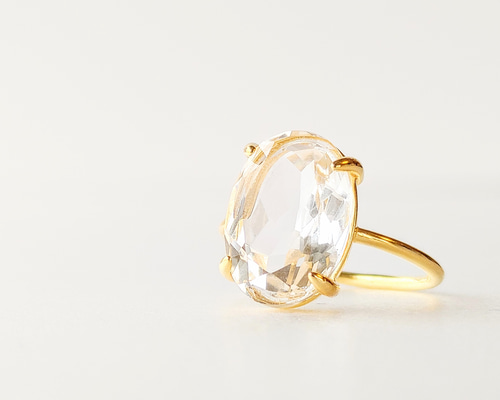 即納 クリスタルリング 天然石 バリ島買付け バリニーズシルバー 銀線細工 シェル リング ring 指輪 13.5号