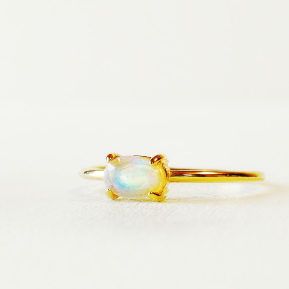 エチオピア産オパールリング 天然石 天然石リング アクセサリー  