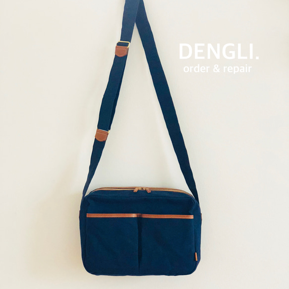 【母親節】DENGLI. Pouch 單肩包/折疊傘/塑膠瓶/長錢包/石蠟加工帆布 第4張的照片