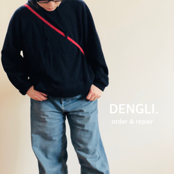 DENGLI.迷你單肩手提包/紅x紅/石蠟處理帆布/防水效果/輕便耐用/3way 第3張的照片