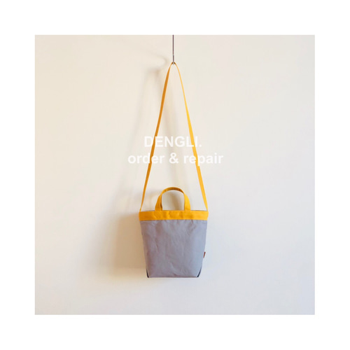 DENGLI.ミニショルダートートバッグtall/パラフィン帆布/撥水