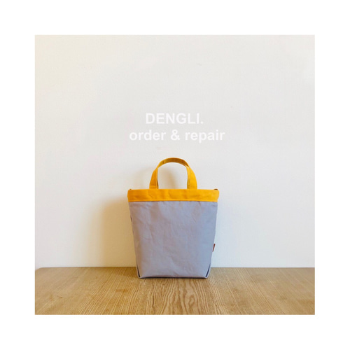 DENGLI.ミニショルダートートバッグtall/パラフィン帆布/撥水