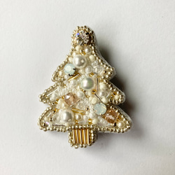ビーズ刺繍ブローチ クリスマスツリー1 ブローチ Mayu 通販
