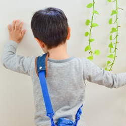 《滑り止め付き》工夫がいっぱい◎水筒肩ひもカバー【デニム】 入学 入園　入園入学2023 5枚目の画像