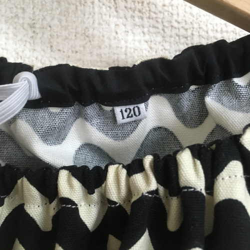 受注制作】 ハンドメイド キッズ スモック なみなみ柄 北欧風  