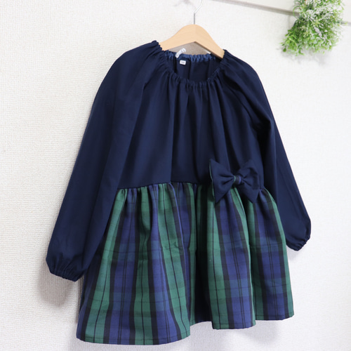 受注制作】 フリルスモック ハンドメイド キッズ スモック 子供服