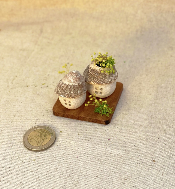 北欧の小さな家セットS〜プリザーブドフラワーの貝殻オブジェ 7枚目の画像
