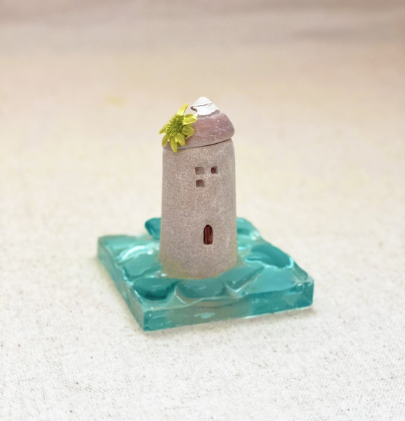 海の上の妖精の家〜北欧風プリザーブドフラワーの貝殻オブジェ 5枚目の画像