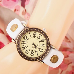 腕時計 革時計 アンティーク 1本売り 色の選択自由 2枚目の画像