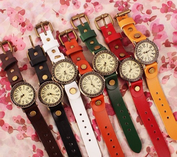 腕時計 革時計 アンティーク 1本売り 色の選択自由 5枚目の画像