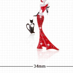 デコレーションパーツ 美女 猫 アクセサリー用材料 金属パーツ 1セット売り 2枚目の画像