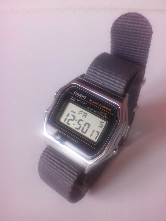 腕時計 チープカシオ CASIO  NATO風 カスタマイズ 交換ベルト  色の選択自由 1本売り 3枚目の画像