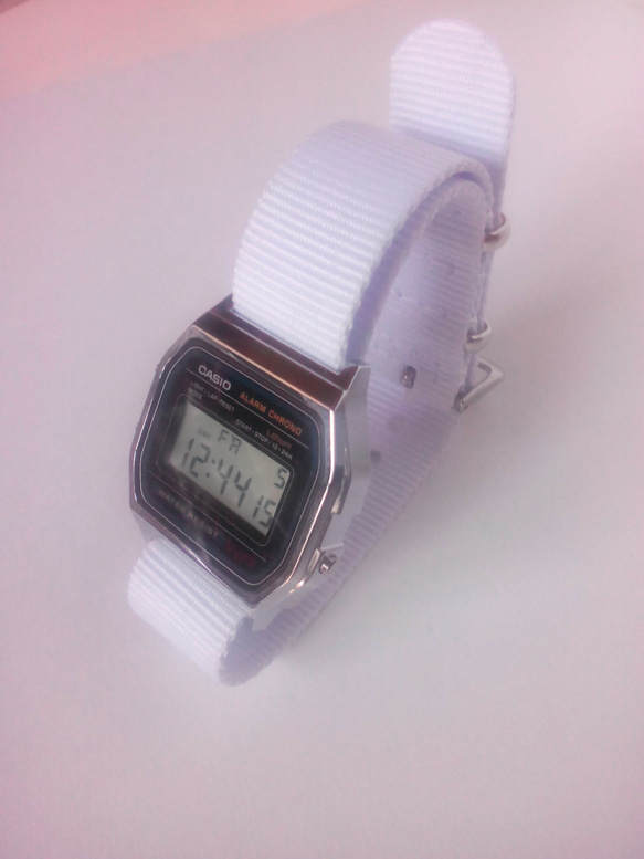 腕時計 チープカシオ CASIO  NATO風 カスタマイズ 交換ベルト  色の選択自由 1本売り 5枚目の画像
