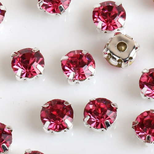 台座付ビーズ ラインストーン爪枠 ガラス爪付ビーズ 刺繍ビーズ 色の