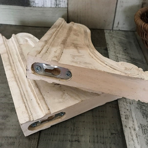 再入荷!DIYパーツ 木製棚受け ウッドブラケット M 2ヶセット 再入荷!DIYパーツ 木製棚受け ウッドブラケット M 2ヶセット