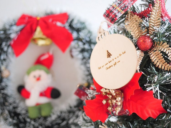 Christmas  ornament 〈刻印あり〉お名前やメッセージを刻印 木製オーナメント 10枚目の画像