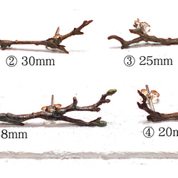 <欠品中>枝ピアス（ピアス／片耳） 2枚目の画像