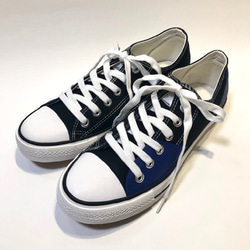 黑色 x 海軍藍雙色低幫運動鞋 (22.0cm〜30.0cm) 第3張的照片