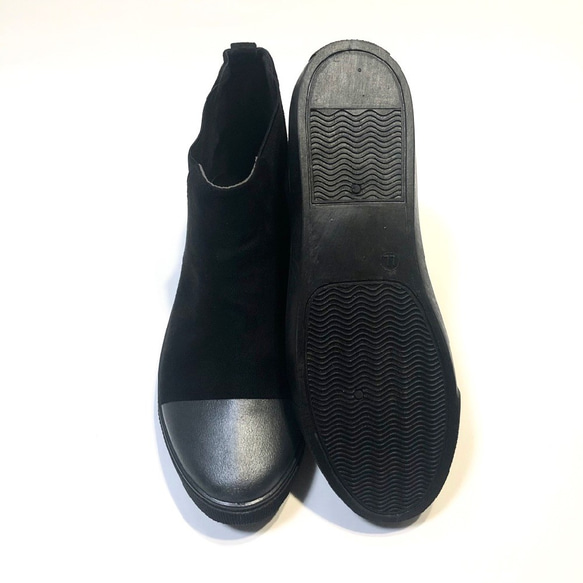 簡單！雙色戈爾長筒靴（黑色x黑色銀色）M / LL尺寸 第5張的照片