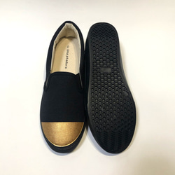金色鞋頭套穿式鞋（黑色）女士SS尺寸〜LL 第6張的照片