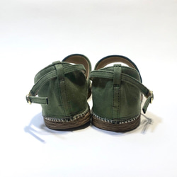 “New SALE”推薦其重量驚人的輕量♪黃麻風格雙色2way涼鞋（若葉卡其色×深綠色）M/L/LL 第4張的照片