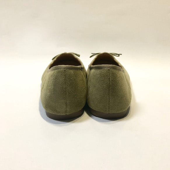 簡單又平坦！雙色芭蕾舞鞋（苔蘚綠x霧面海軍藍）23.5cm~24.0cm 第5張的照片