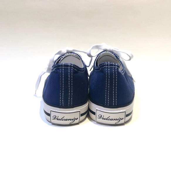 幾何雙色低幫運動鞋（深藍 x 啞光深藍）22.0cm〜30.0cm 第5張的照片