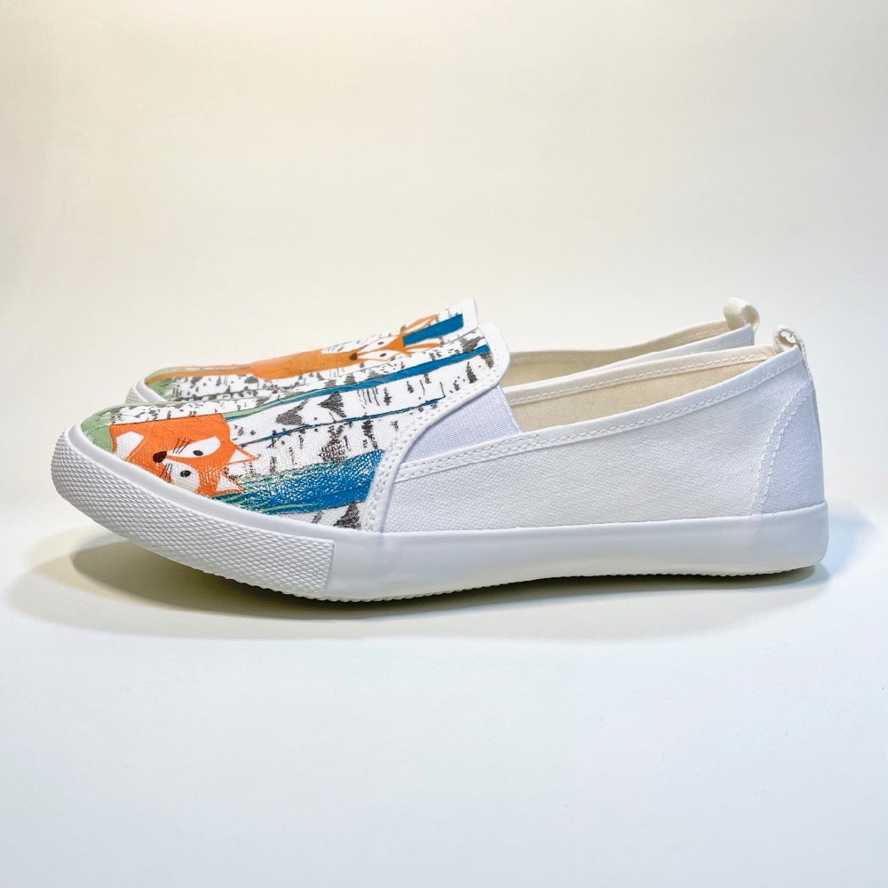 シカとキツネのスリッポン(ユニセックス 22.0cm 〜 29.0cm)