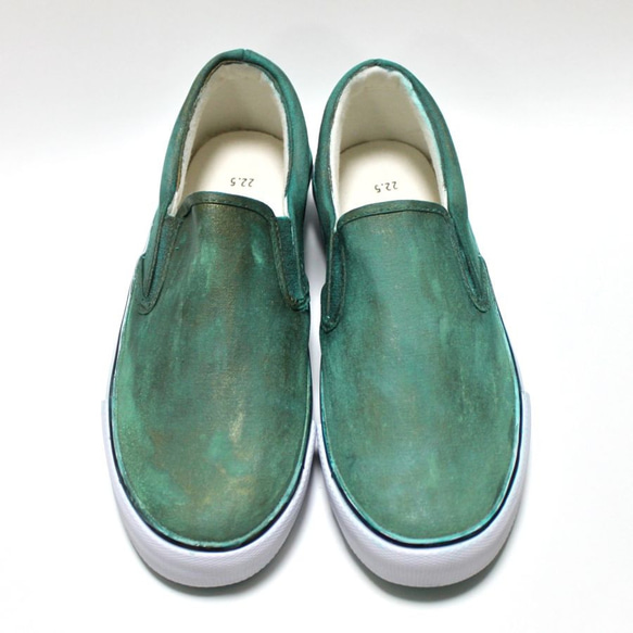 「緑青」錆の浮いた靴 2枚目の画像