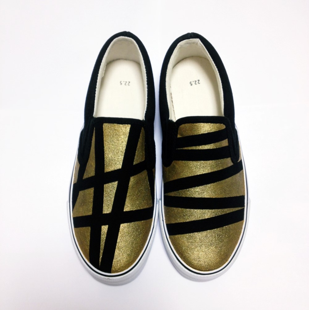 金のアシンメトリースリッポン 22.0cm〜29.0cm