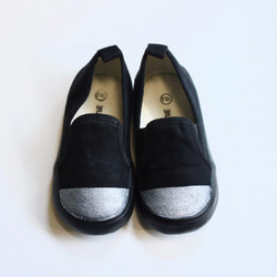 Silver Toe Slip-on (黑色) 兒童尺碼 14cm〜18cm 第3張的照片