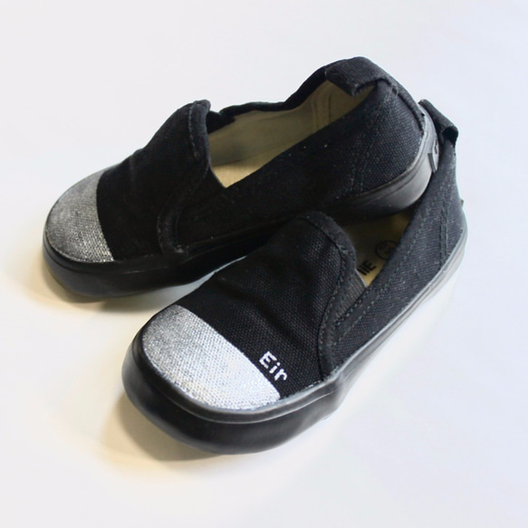 Silver Toe Slip-on (黑色) 兒童尺碼 14cm〜18cm 第5張的照片