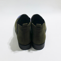 尖頭側戈爾靴（卡其色×瑠璃紺）僅L尺寸 第5張的照片