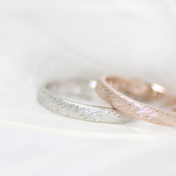 羽の結婚指輪　～フェザー～　＜プラチナ/ピンクゴールド＞ 2枚目の画像